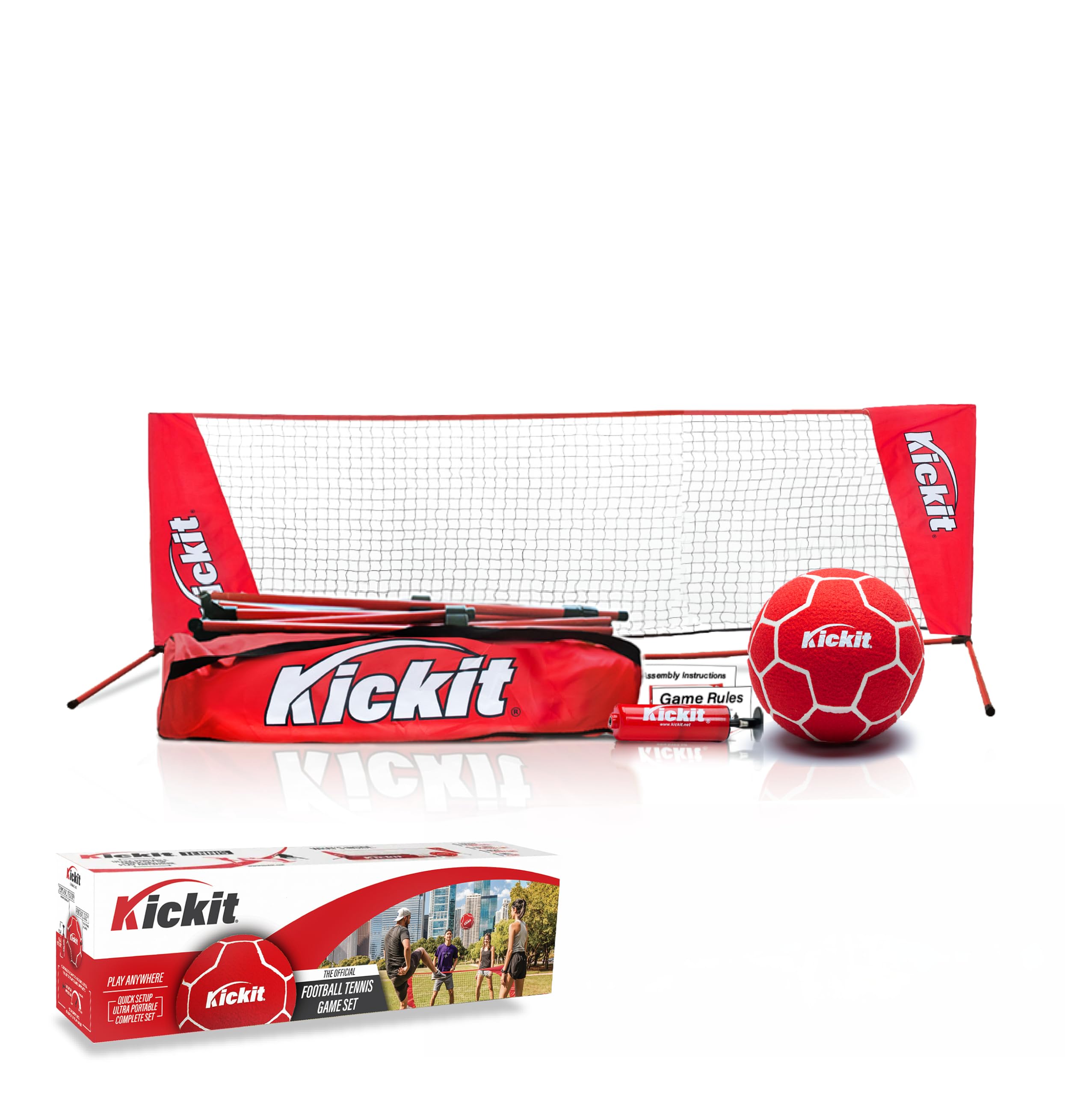 Kickit Soccer Tennis Game Set, Portable 6.5' Wide x Original x 2
